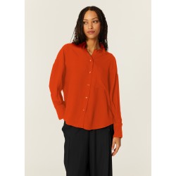 CAMISA OVERSIZE ECOVERO ROJA BY PEPALOVES