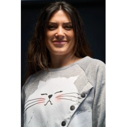 SUDADERA GATO BY ANABEL LEE