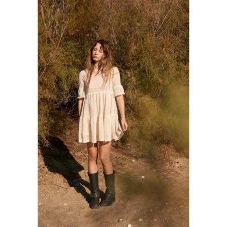 VESTIDO AITANA BEIGE BY MAGGIE SWEET