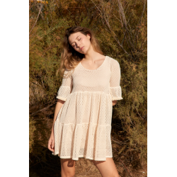 VESTIDO AITANA BEIGE BY MAGGIE SWEET