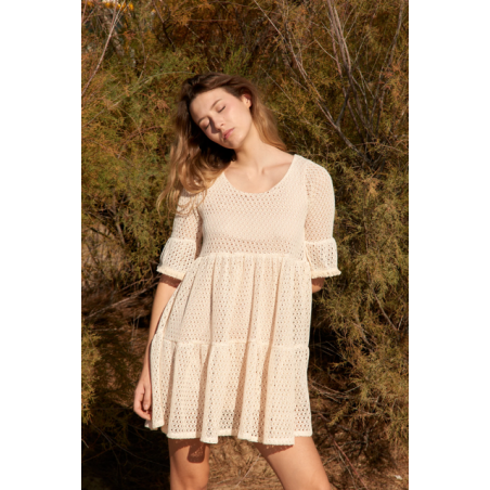 VESTIDO AITANA BEIGE BY MAGGIE SWEET