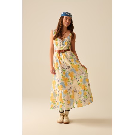 VESTIDO BLANCO MAXI LIMONES BY Q2