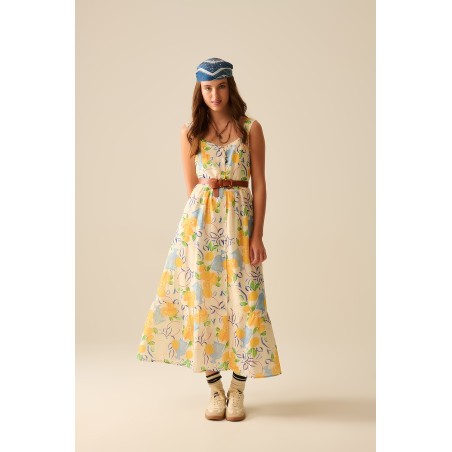 VESTIDO BLANCO MAXI LIMONES BY Q2