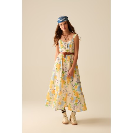 VESTIDO BLANCO MAXI LIMONES BY Q2
