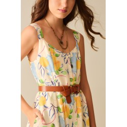 VESTIDO BLANCO MAXI LIMONES BY Q2