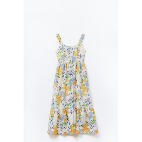 VESTIDO BLANCO MAXI LIMONES BY Q2
