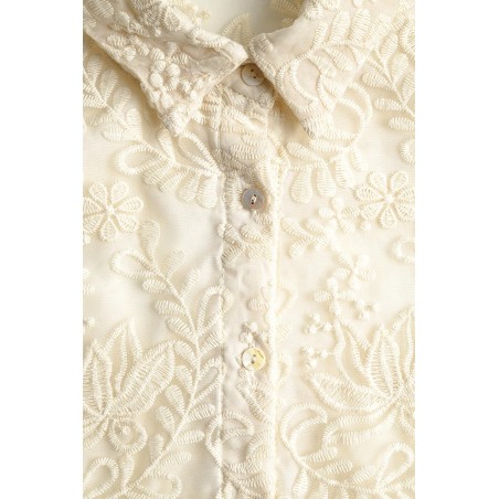 CAMISA ROMANTICA ENCAJE BEIGE BY Q2