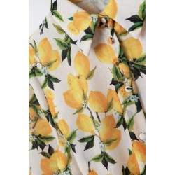 VESTIDO ROMANTICO LIMONES AMARILLO BY Q2