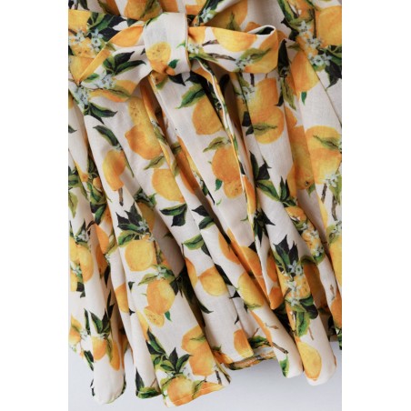 VESTIDO ROMANTICO LIMONES AMARILLO BY Q2