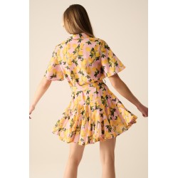 VESTIDO ROMANTICO LIMONES ROSA BY Q2