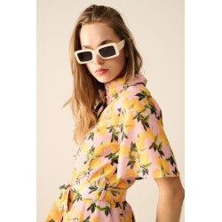 VESTIDO ROMANTICO LIMONES ROSA BY Q2