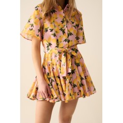 VESTIDO ROMANTICO LIMONES ROSA BY Q2