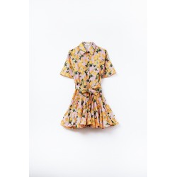 VESTIDO ROMANTICO LIMONES ROSA BY Q2