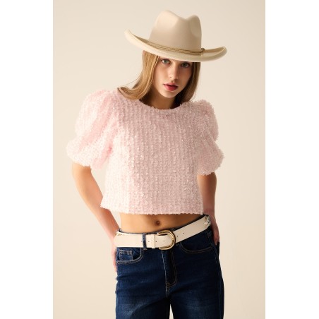 TOP ROSA LENTEJUELAS BY Q2