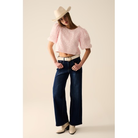 TOP ROSA LENTEJUELAS BY Q2