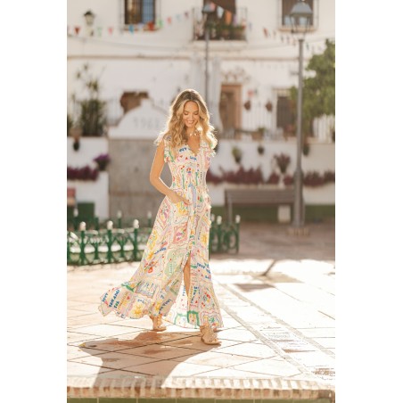 VESTIDO LARGO ROMI PRINT SOL MON BY JAASE