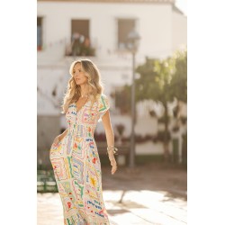 VESTIDO LARGO ROMI PRINT SOL MON BY JAASE