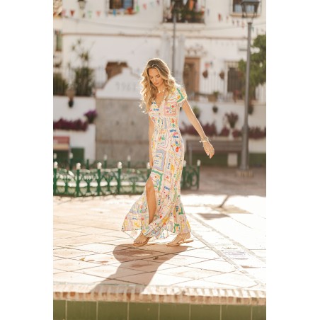 VESTIDO LARGO ROMI PRINT SOL MON BY JAASE
