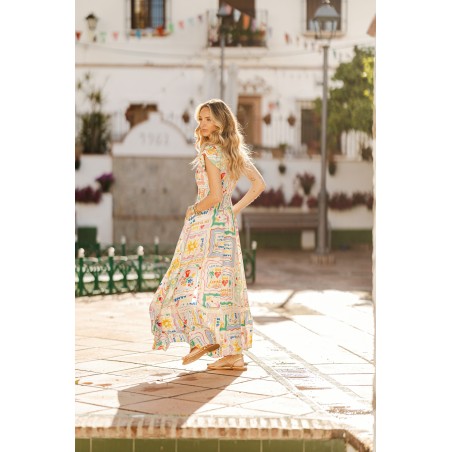 VESTIDO LARGO ROMI PRINT SOL MON BY JAASE