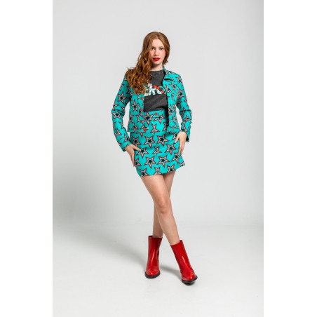 Mini falda sixty de estampado de estrellas Bowie by Lolina