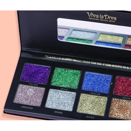 PALETA SOMBRAS GLITTER BOMB BY VIVA LA DIVA