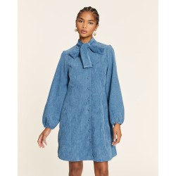 VESTIDO DE PANA CON LAZADA AZUL BY PEPALOVES