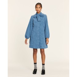 VESTIDO DE PANA CON LAZADA AZUL BY PEPALOVES