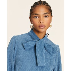 VESTIDO DE PANA CON LAZADA AZUL BY PEPALOVES