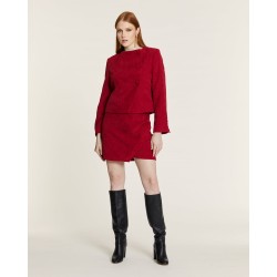 FALDA MINI DE PANA ROJO BY PEPALOVES