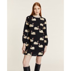 VESTIDO CORTO BORDADO CISNES BY PEPALOVES