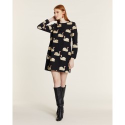 VESTIDO CORTO BORDADO CISNES BY PEPALOVES