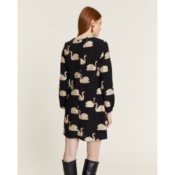 VESTIDO CORTO BORDADO CISNES BY PEPALOVES