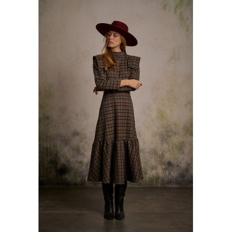 Vestido Soraya cuadro By Maggie Sweet