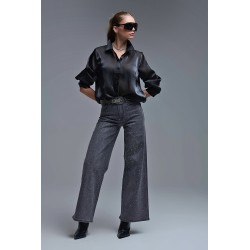 VAQUEROS NEGROS DE PATA ANCHA BY Q2