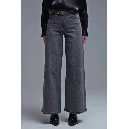 VAQUEROS NEGROS DE PATA ANCHA BY Q2