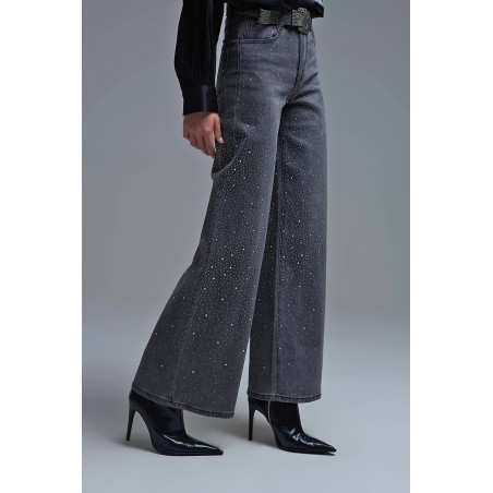 VAQUEROS NEGROS DE PATA ANCHA BY Q2