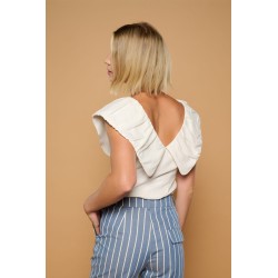 WHITE VIROT TOP BY MINUETO