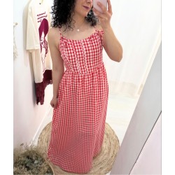 VESTIDO ALICIA VICHY ROJO