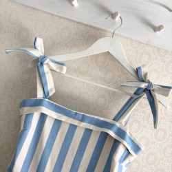 VESTIDO LAURA RAYAS AZUL