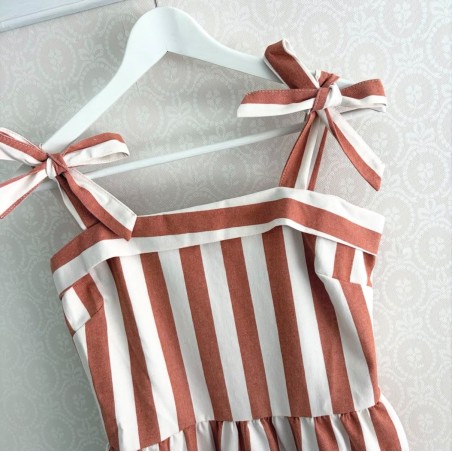 VESTIDO LAURA ROJO RAYAS