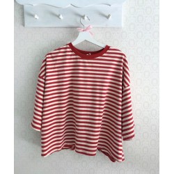 CAMISETA ALMA RAYAS ROJO/BLANCO