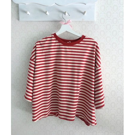 CAMISETA ALMA RAYAS ROJO/BLANCO