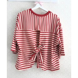 CAMISETA ALMA RAYAS ROJO/BLANCO
