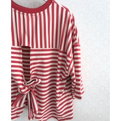 CAMISETA ALMA RAYAS ROJO/BLANCO