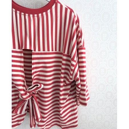 CAMISETA ALMA RAYAS ROJO/BLANCO