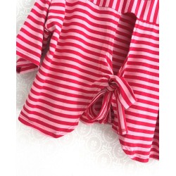 CAMISETA ALMA RAYAS ROJO/ROSA