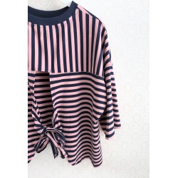 CAMISETA ALMA RAYAS MARINO/ROSA