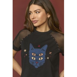 BLUE LARRY TOP BY MINUETO