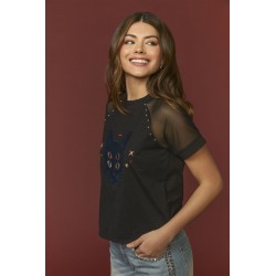 BLUE LARRY TOP BY MINUETO