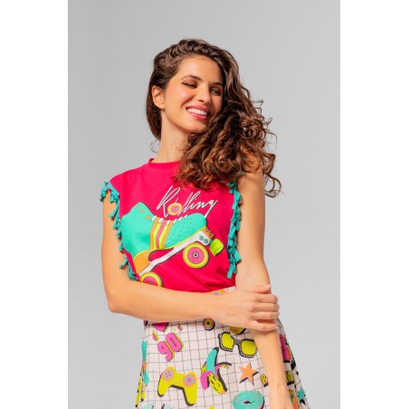 Camiseta Con Flecos - I Love 90'S BY LOLINA